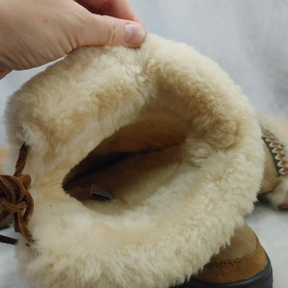 UGG Australia Ultimate Cuff Women's Boots Tasman Braided Detail Tan‎ Chestnut 7